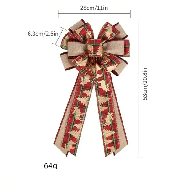 Festive Santa Ribbon Bow