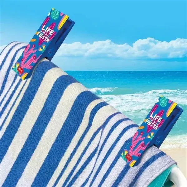 Pool Chair Beach Towel Clip Strong Grip Non-Slip Drying