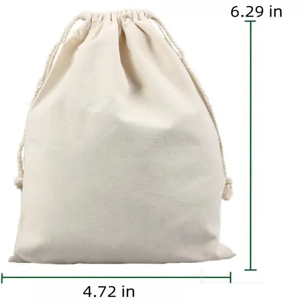Eco-Friendly Cotton Drawstring Tote Bag