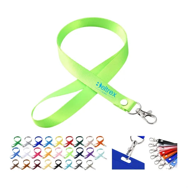 Durable Polyester Lanyard with Clasp for IDs and Keys
