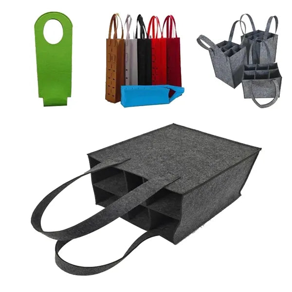 Portable Non-woven Wine Bottle Tote Bag