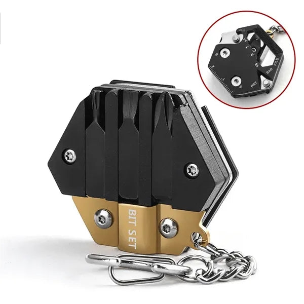 Foldable 14 In 1 EDC Coin Pocket Multitool Keychain
