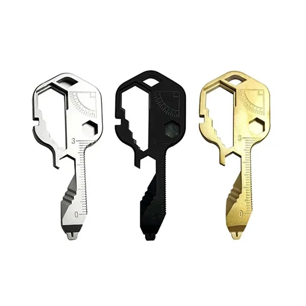 24 In 1 Stainless Steel Key Shaped EDC Multitool Keychain