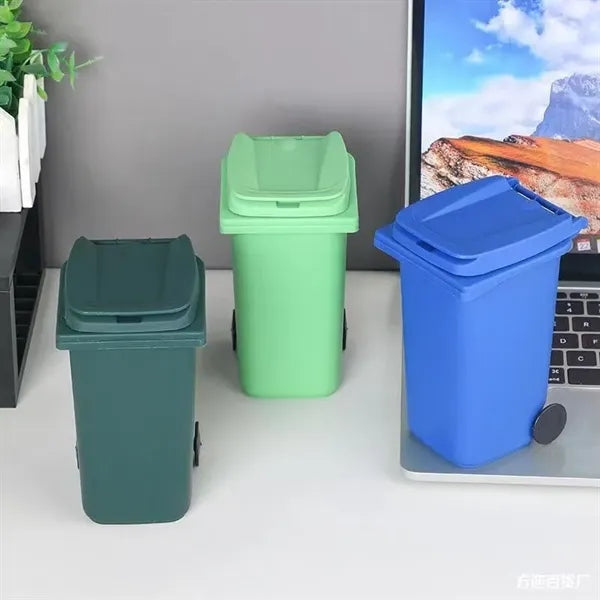 Desk Trash Can Pen Holder
