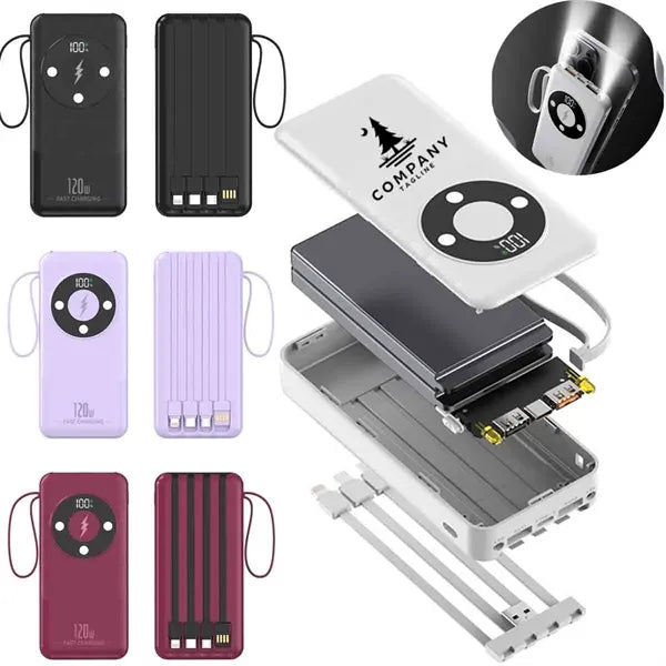 10000mah Power Bank With 4 Cable