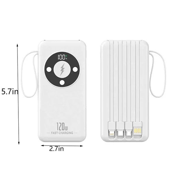 10000mah Power Bank With 4 Cable
