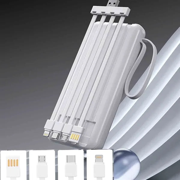 10000mah Power Bank With 4 Cable