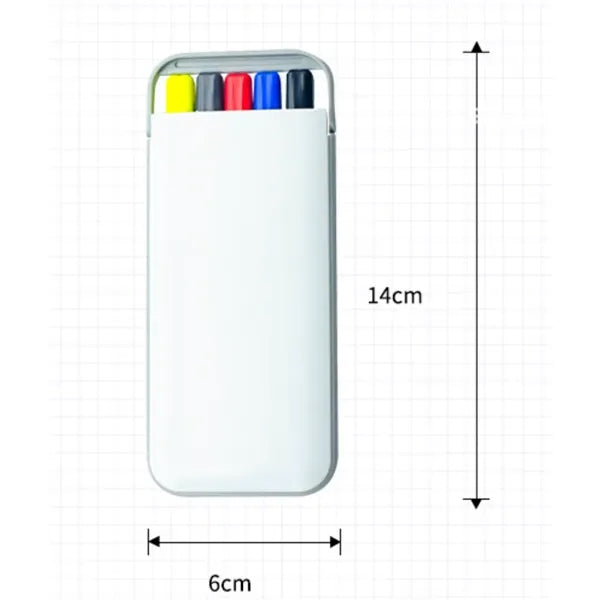 Rainbow Pen, Pencil & Highlighter Set With Portable Case