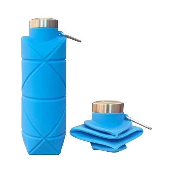 24 Oz Big Capacity Silicone Folding Sprots Water Bottle
