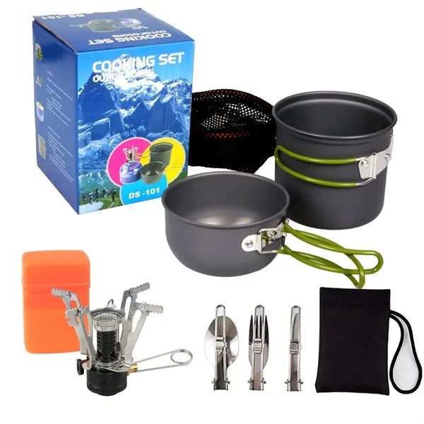 Camping Cookware Mess Kit Barbecue and Picnic Cooker
