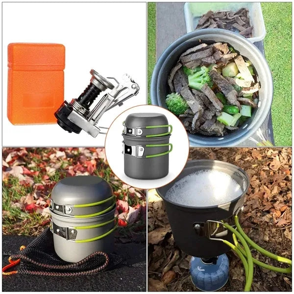 Camping Cookware Mess Kit Barbecue and Picnic Cooker
