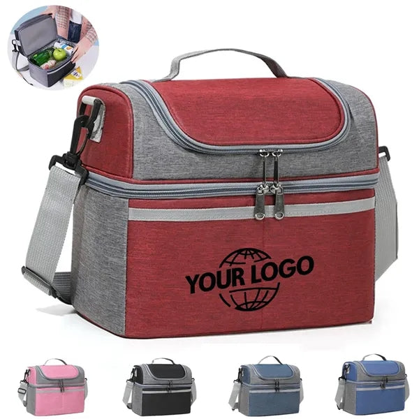 Waterproof Insulated Cooler Lunch Bag With Shoulder Strap