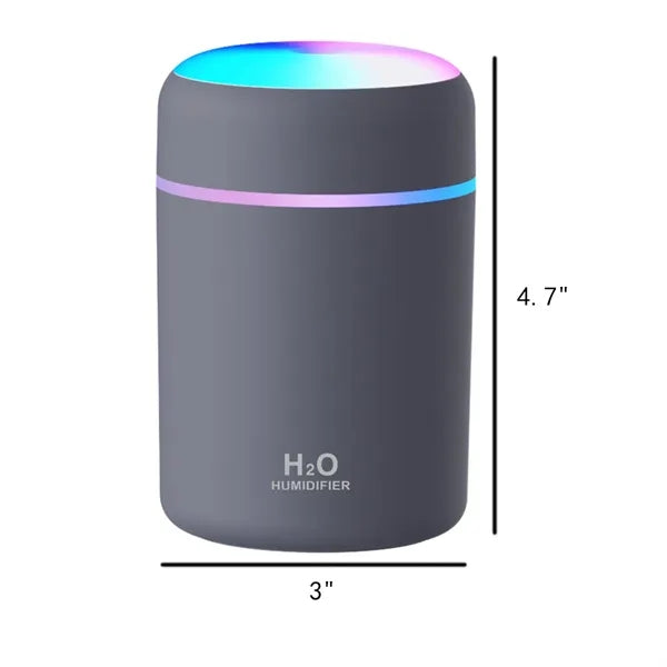 300ml Cool Mist USB Humidifier With Colorful Night Light