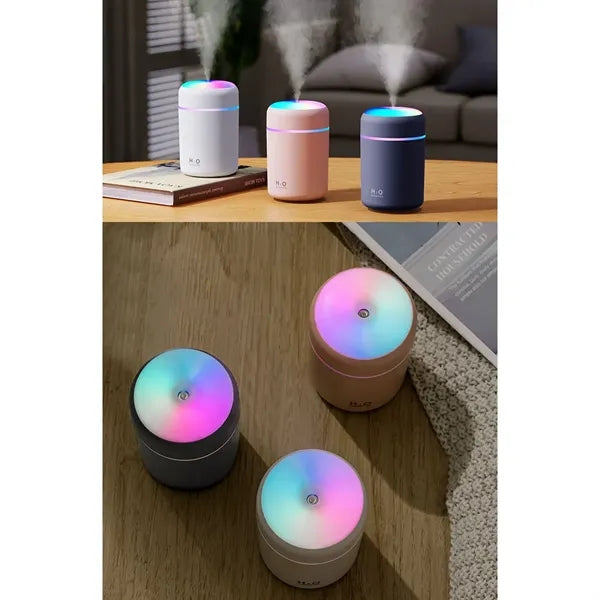 300ml Cool Mist USB Humidifier With Colorful Night Light