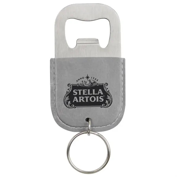Leather Bottle Opener Keychain