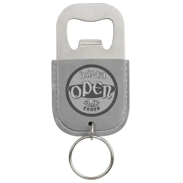 Leather Bottle Opener Keychain