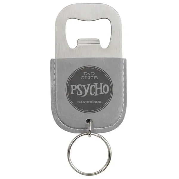 Leather Bottle Opener Keychain