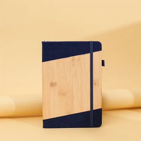 Bamboo Covered Notebook With Pen