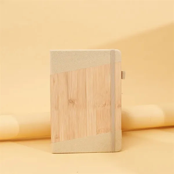 Bamboo Covered Notebook With Pen