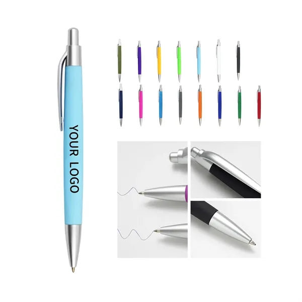 Smooth Writing Plastic Ballpoint Pen with Comfortable Grip