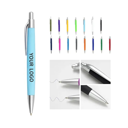 Smooth Writing Plastic Ballpoint Pen with Comfortable Grip
