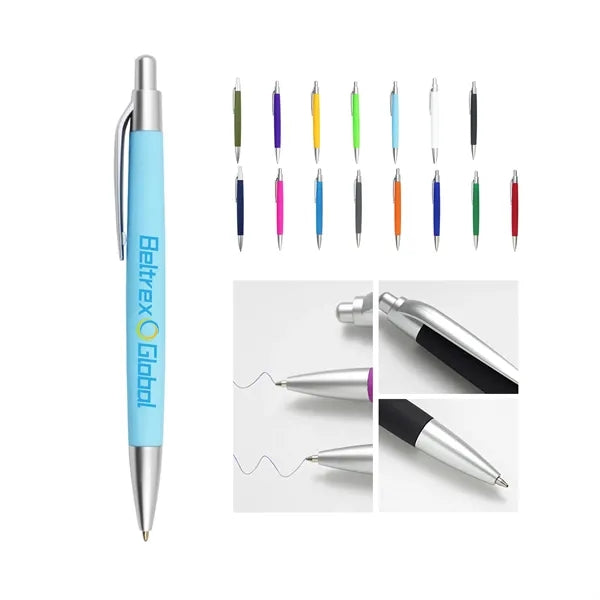 Smooth Writing Plastic Ballpoint Pen with Comfortable Grip