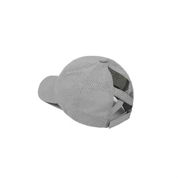 Casual Cross-Design Mesh Baseball Cap