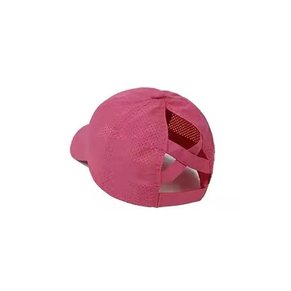 Casual Cross-Design Mesh Baseball Cap