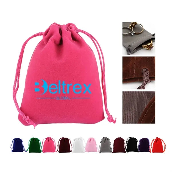 Luxe Flocking Jewelry Pouch