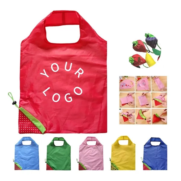 Foldable Strawberry-Shaped Shopping Bag for Eco-Friendly Use