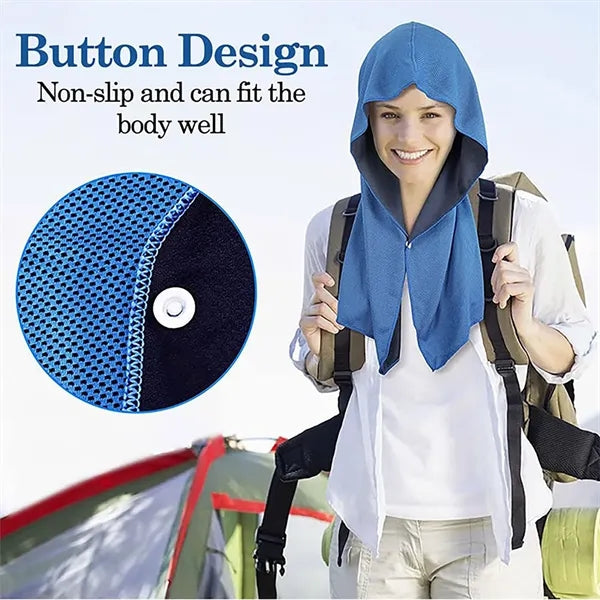 Cooling Quick Dry Absorbent Hoodie Button Sports Towel
