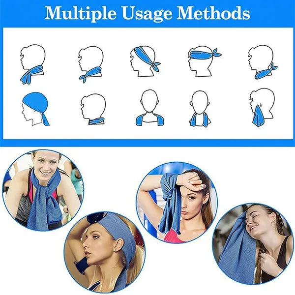 Cooling Quick Dry Absorbent Hoodie Button Sports Towel