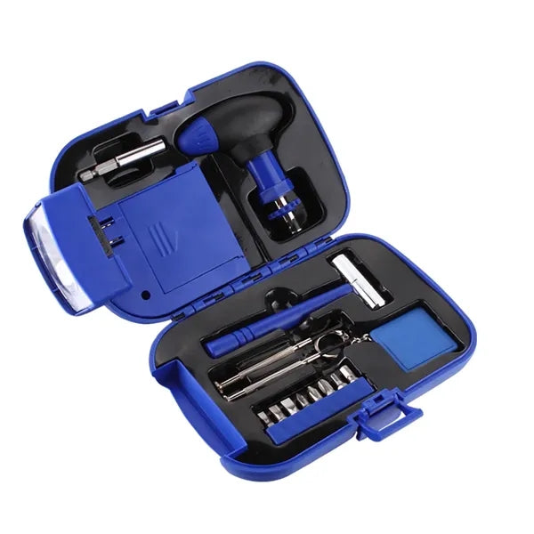 Portable Electric Screwdriver Tool Kit With Flashlight