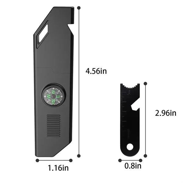 Multitool Magnesium Rod Fire Starters With Whistle Compass