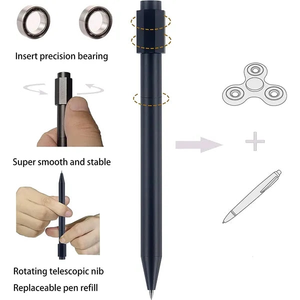 Aluminum Alloy Fidget Spinner Pen