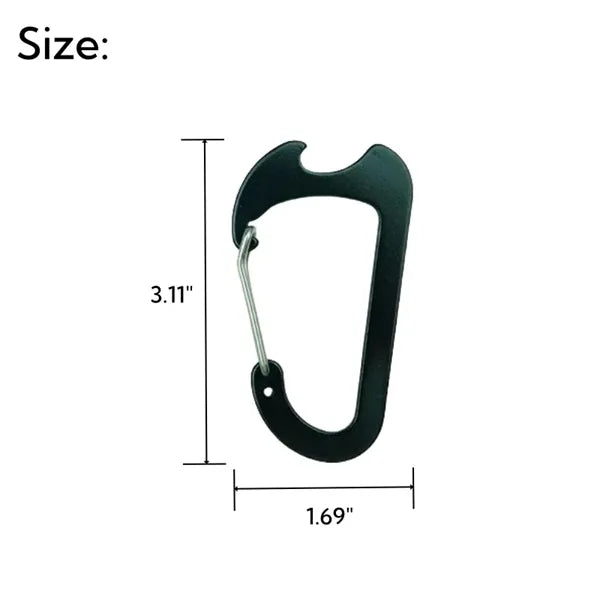 Aluminum Carabiner with Integrated Bottle Opener