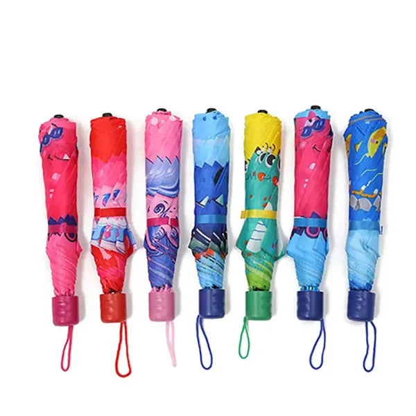38" arc Full Color kids Foldable umbrella