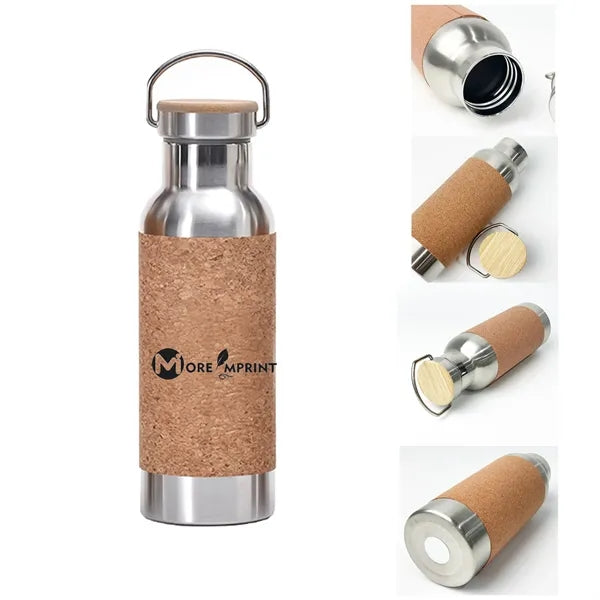 17 oz Stainless Steel Water Bottle with Cork Vacuum Flasks