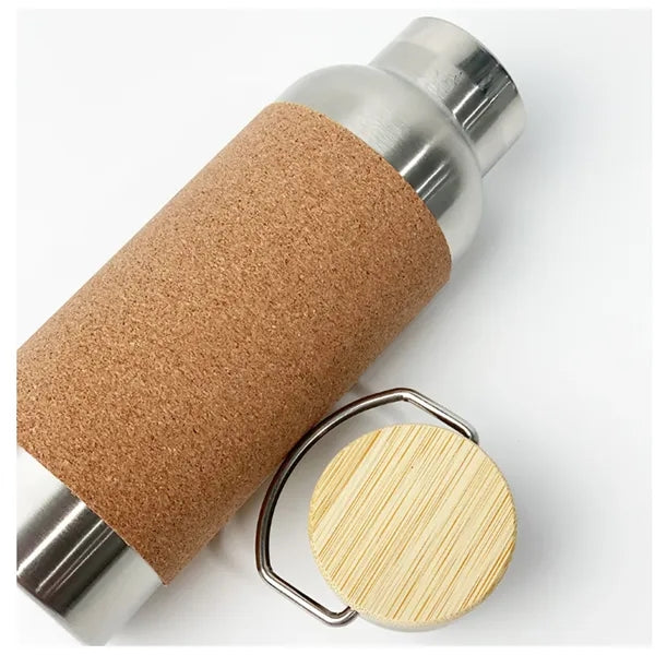 17 oz Stainless Steel Water Bottle with Cork Vacuum Flasks