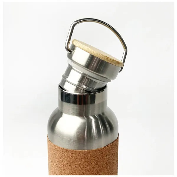 17 oz Stainless Steel Water Bottle with Cork Vacuum Flasks