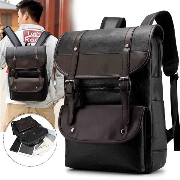 PU Leather Computer Backpack