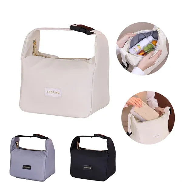 Snap Closure Insulated Lunch Bag