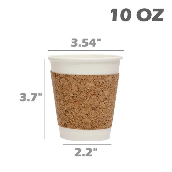 Eco-Friendly Double-Layer Disposable Cork Coffee Cup