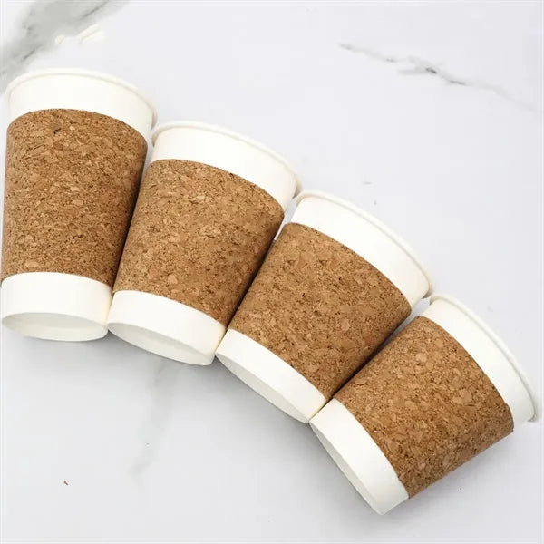 Eco-Friendly Double-Layer Disposable Cork Coffee Cup