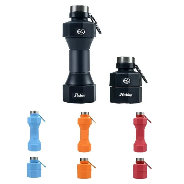 Portable Foldable Gym Running Dumbbell-shaped Water Bottle