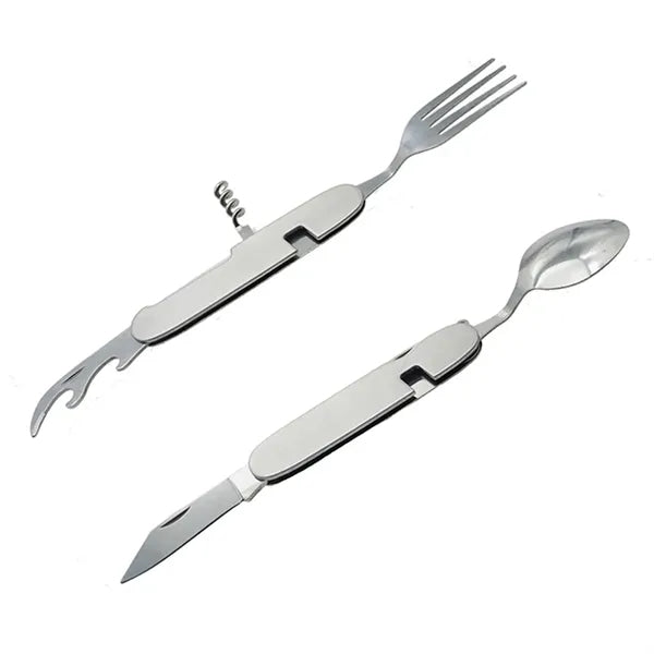 Folding Multifunction Detachable Camping Cutlery