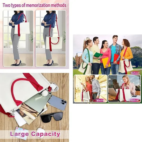 Ribbon-Stamped Canvas Totes for Brand Promotions