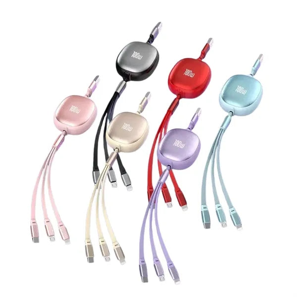 3-in-1 Retractable Charging Cable