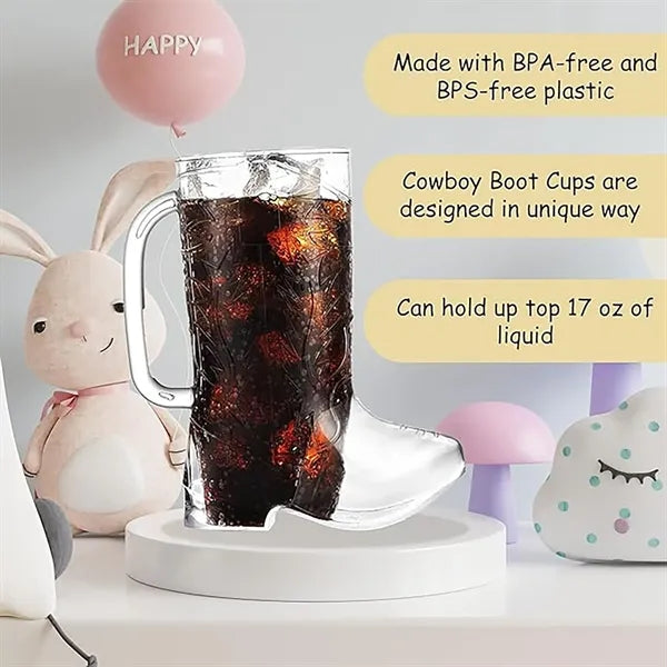 Creative Plastic Boots Handle Beer Mug