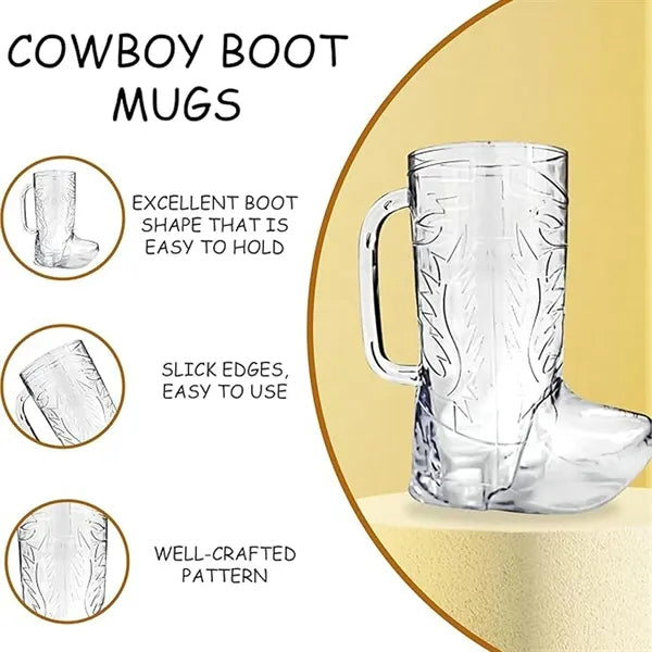 Creative Plastic Boots Handle Beer Mug